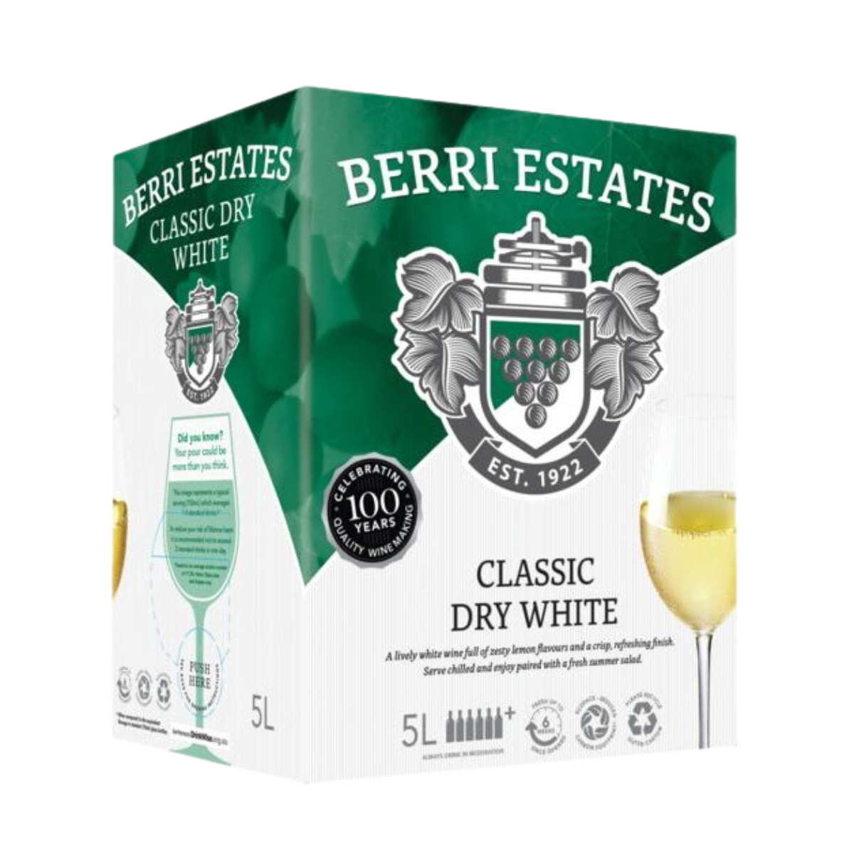 Berri Estates Classic Dry White 5L Cask Wine