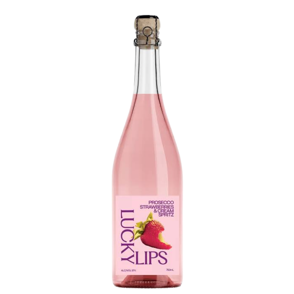 Lucky Lips Prosecco Strawberries & Cream Spritz 750ml