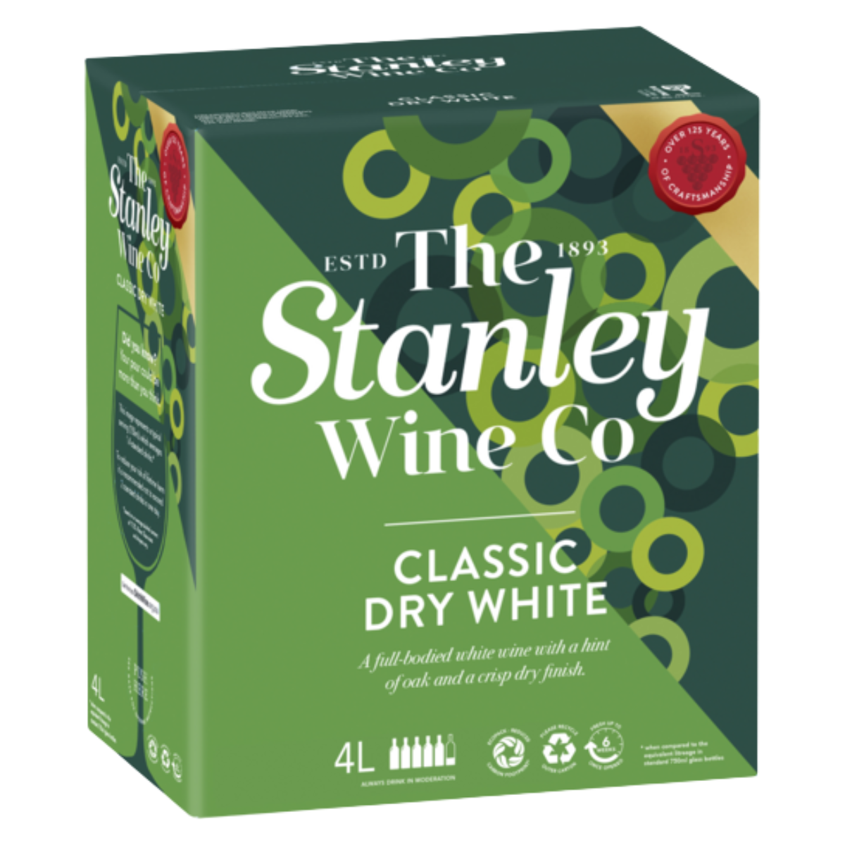 The Stanley Wine Co Classic Dry White 4L Cask Wine