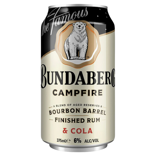 Bundaberg Rum Campfire & Cola 6% 375ml Can