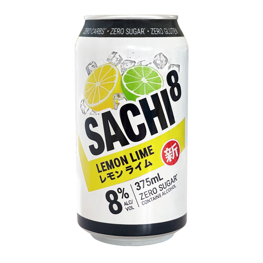 Sachi 8% Lemon Lime Zero Sugar 375ml Can