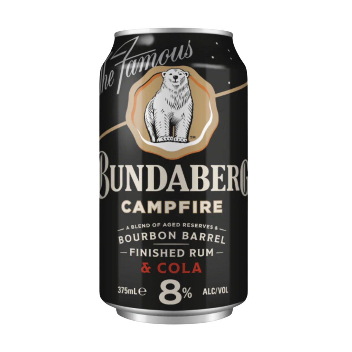 Bundaberg Rum Campfire & Cola 8% 375ml Can