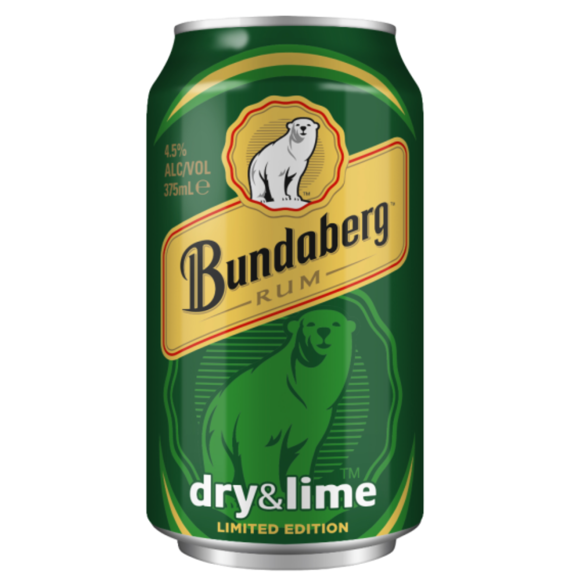 Bundaberg Rum Dry & Lime 375ml Can