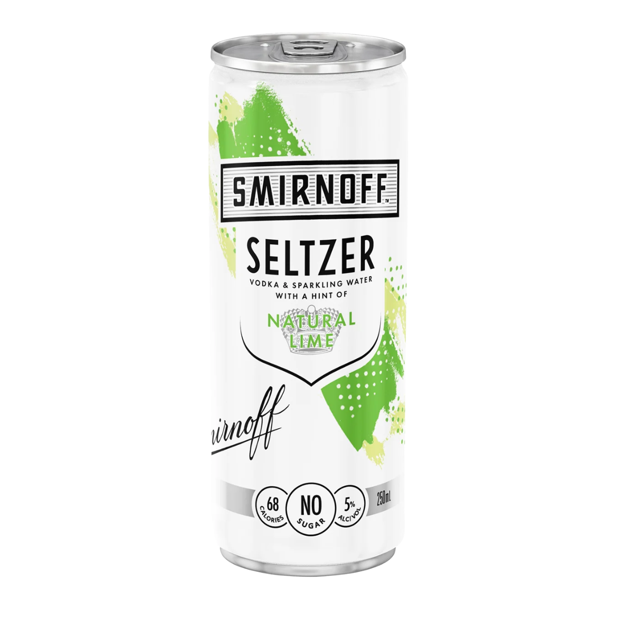 Smirnoff Seltzer Natural Lime 250ml Can