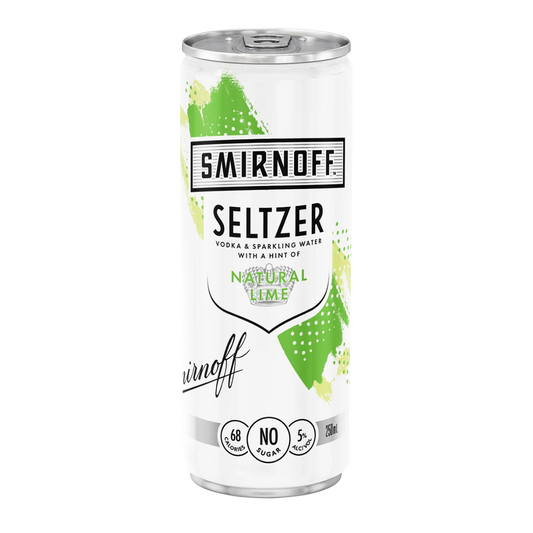 Smirnoff Seltzer Natural Lime 250ml Can