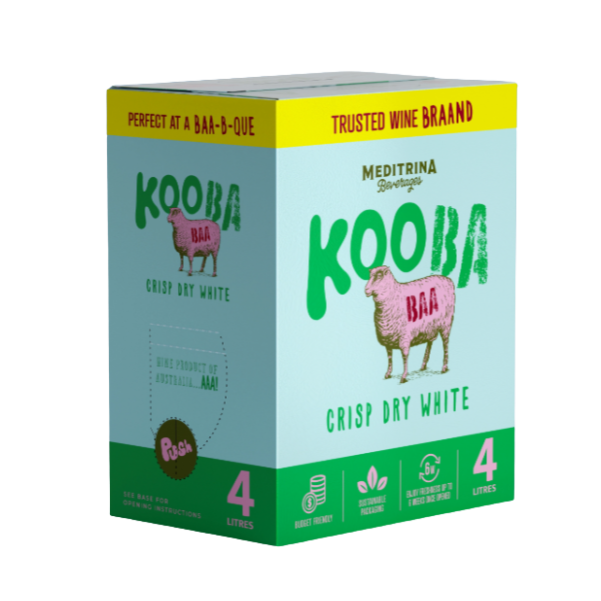 Kooba Crisp Dry White 4L Cask Wine