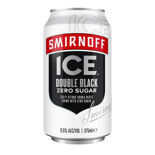Smirnoff Ice Double Black Zero Sugar 375ml Can