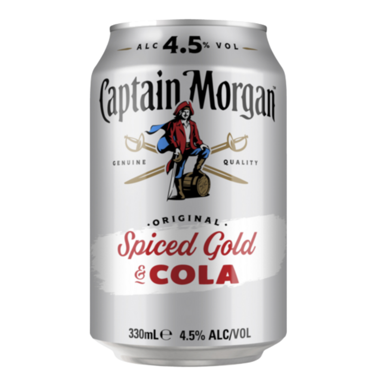 Captain Morgan Original Spiced Gold & Cola 4.5% 330ml Can
