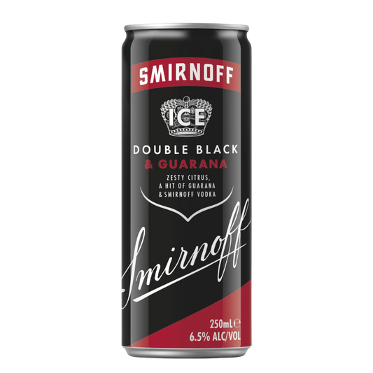 Smirnoff Ice Double Black & Guarana 250ml Can