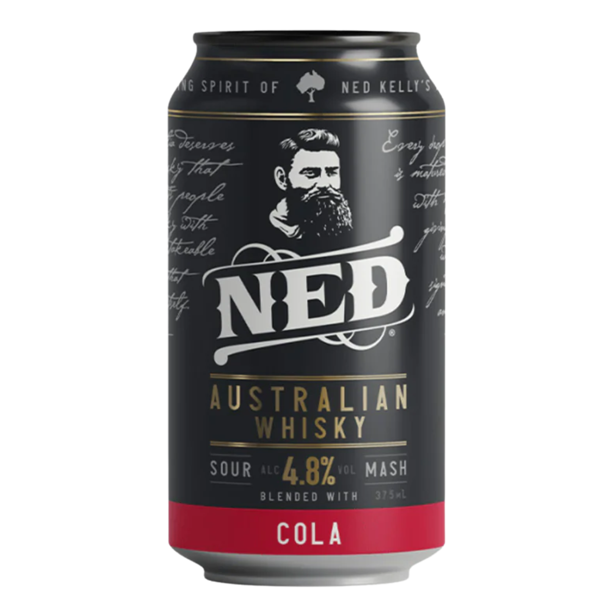 Ned Australian Whisky & Cola 4.8% 375ml Can