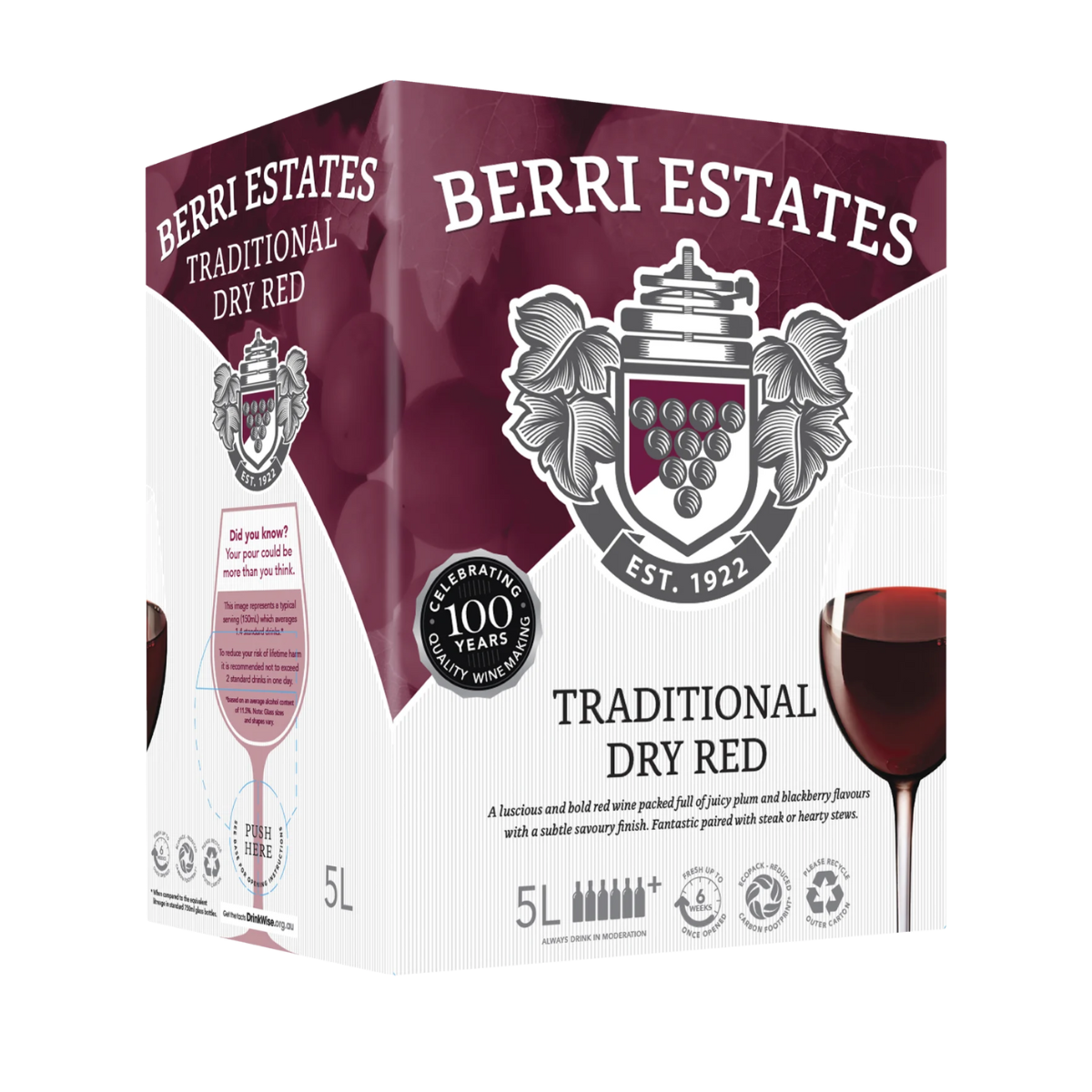 Berri Estates Traditional Dry Red 5L Cask Wine