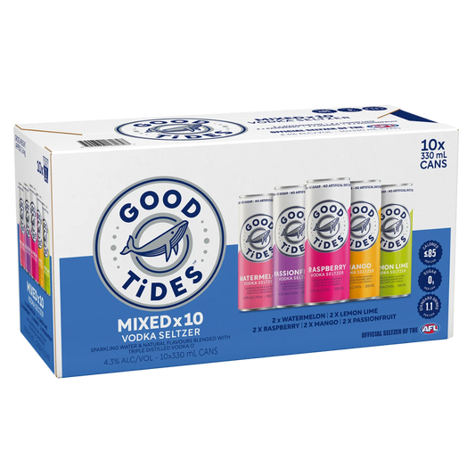 Good Tides Vodka Seltzers Mixed 10 Pack