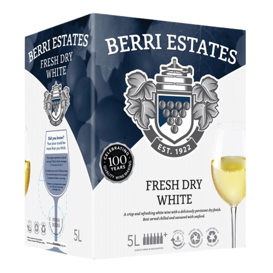 Berri Estates Fresh Dry White 5L Cask Wine