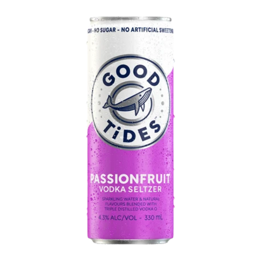 Good Tides Passionfruit Vodka Seltzer 330ml Can