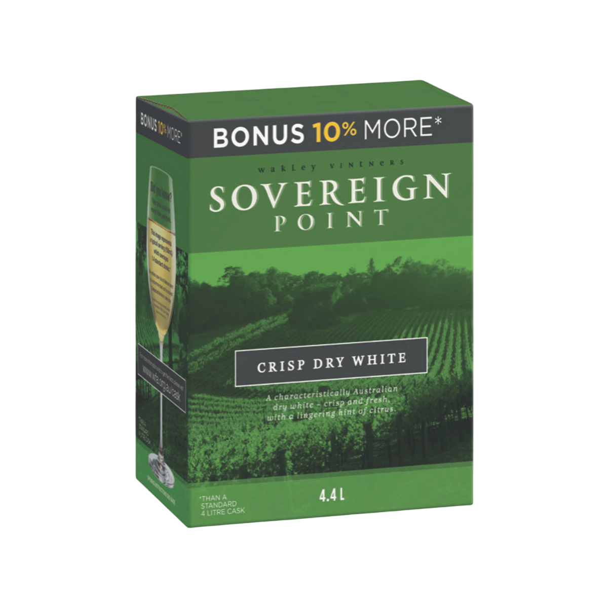 Sovereign Point Crisp Dry White 4.4L Cask Wine