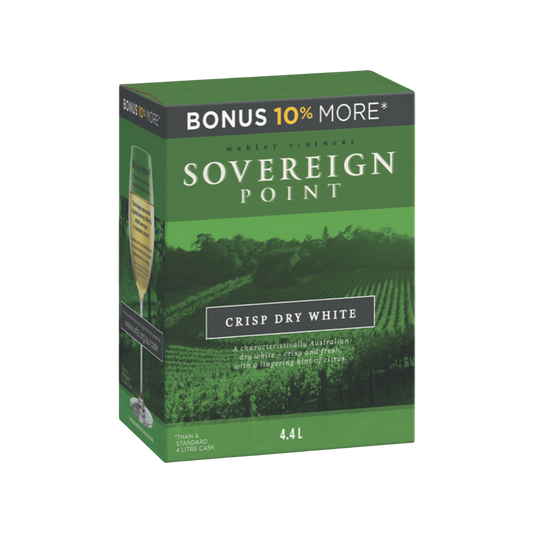 Sovereign Point Crisp Dry White 4.4L Cask Wine