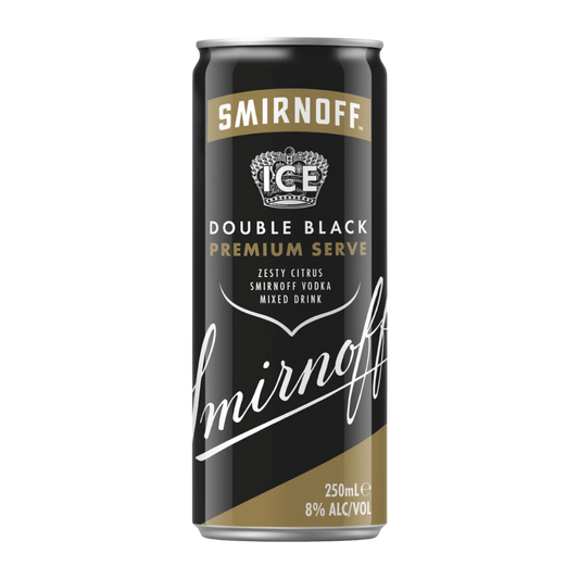 Smirnoff Ice Double Black Premium Serve 8% 250ml Can