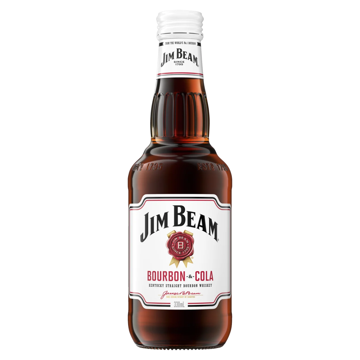 Jim Beam White Bourbon & Cola 330ml Bottle