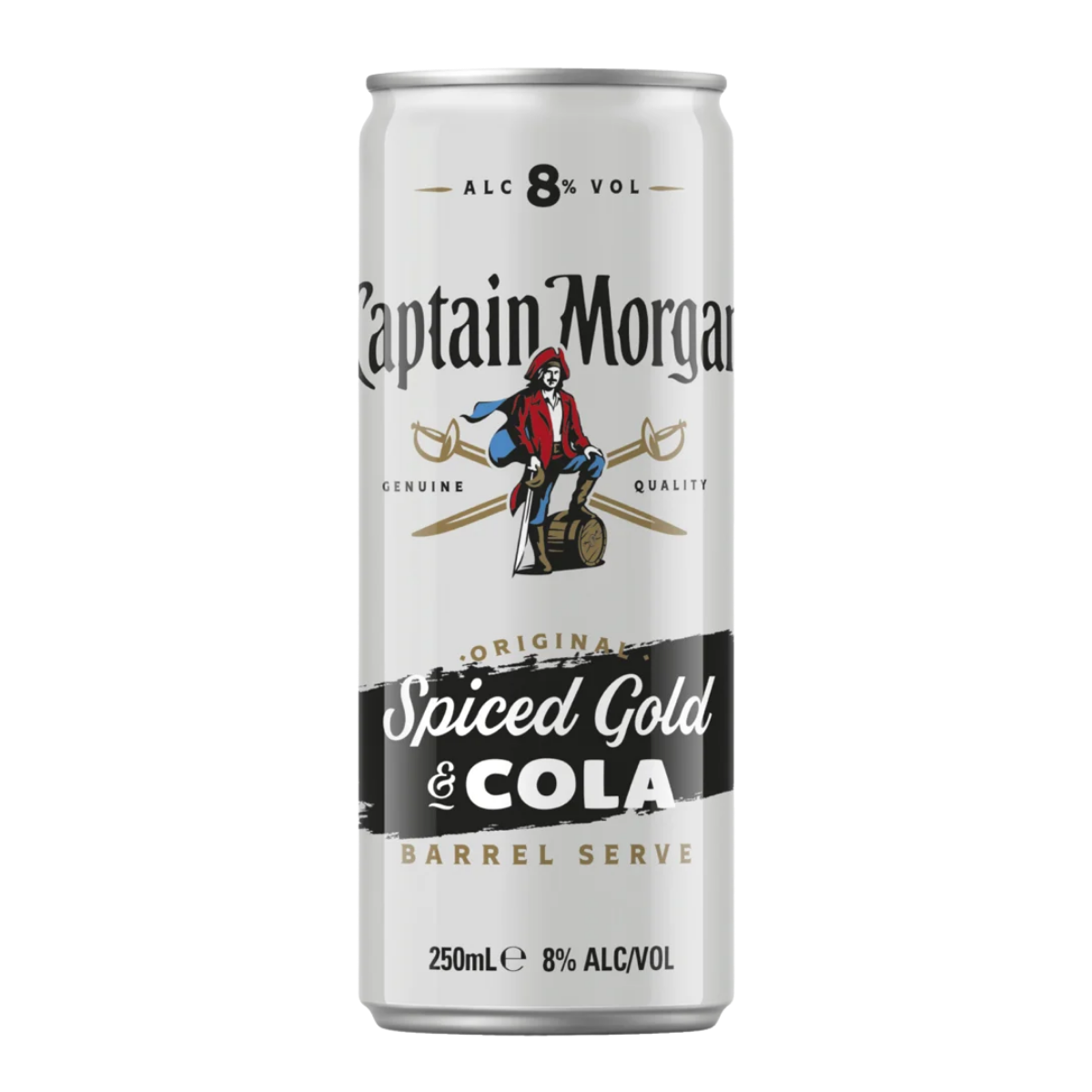 Captain Morgan Original Spiced Gold & Cola 8% 250ml Can