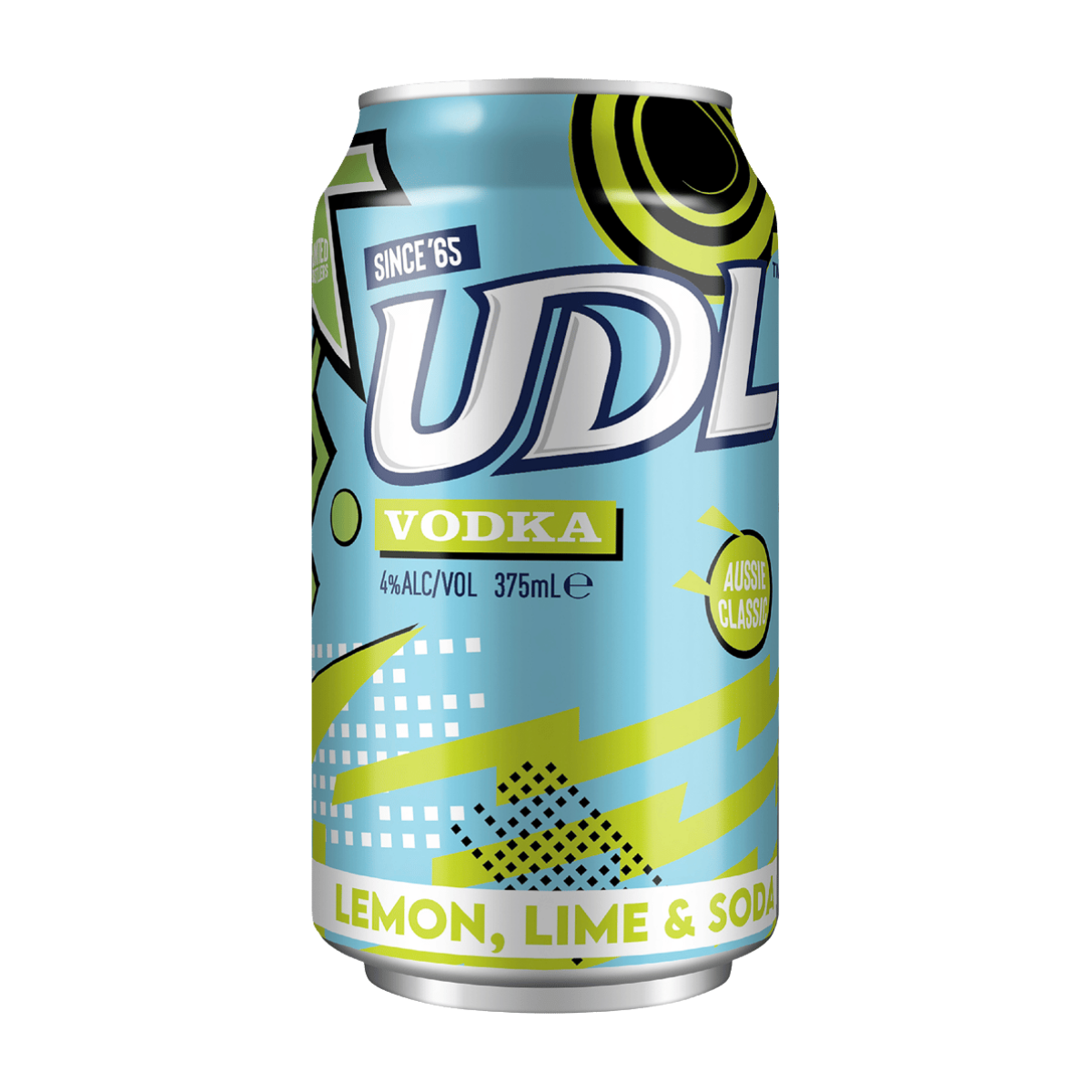 UDL Vodka Lemon, Lime & Soda 375ml Can