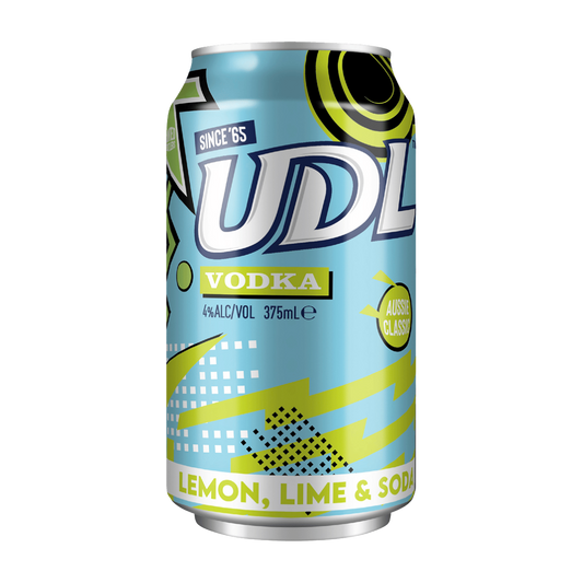 UDL Vodka Lemon, Lime & Soda 375ml Can