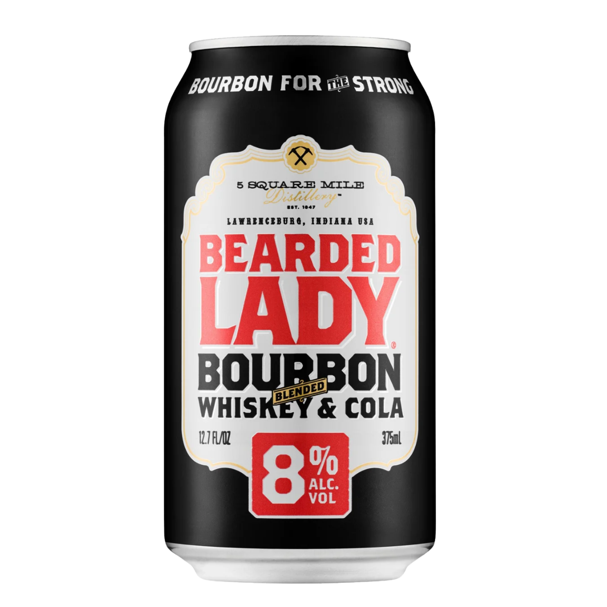 Bearded Lady Bourbon Whisky & Cola 8% 375ml Can