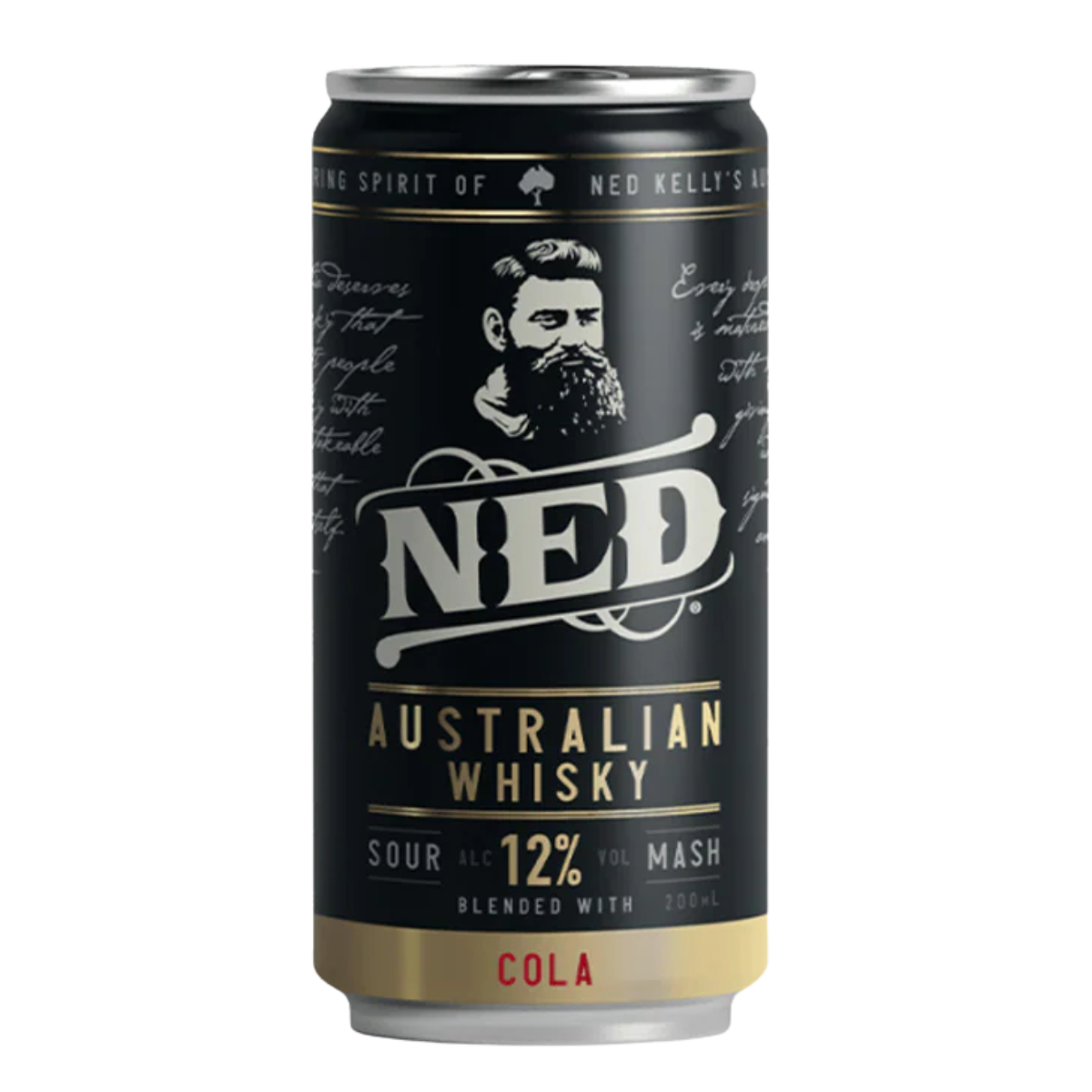 Ned Australian Whisky & Cola 12% 200ml Can