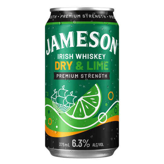 Jameson Smooth Dry & Lime Premium Strength 6.3% 375ml Can