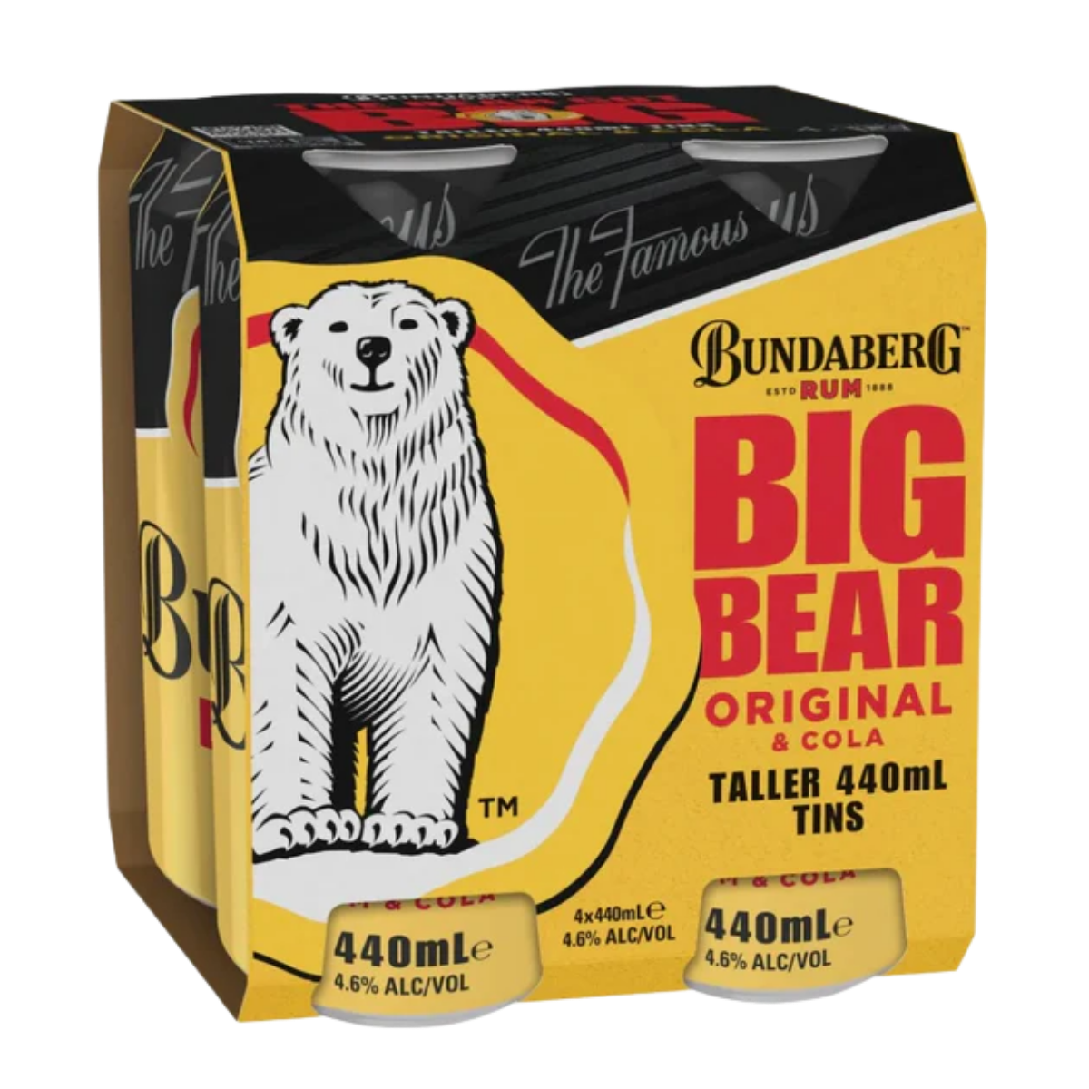 Bundaberg Rum Big Bear & Cola 440ml Can