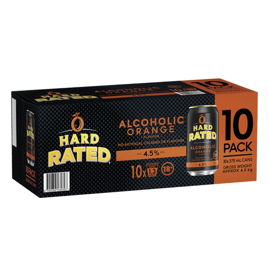 Hard Rated Orange 10 PACK 375ml Can