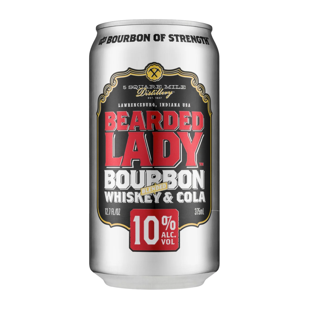 Bearded Lady Bourbon Whisky & Cola 10% 375ml Can
