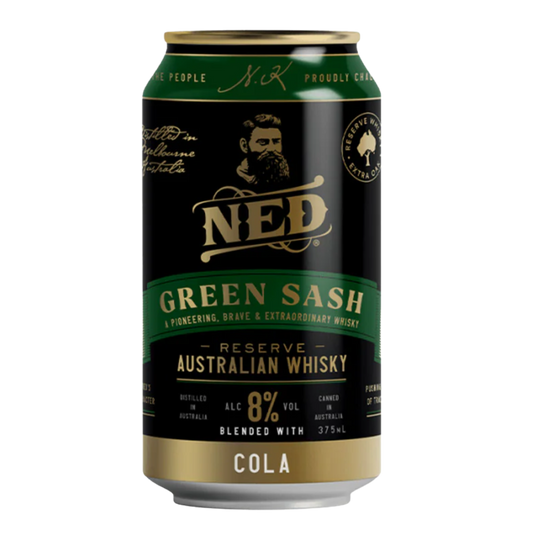 Ned Green Sash Reserve Australian Whisky & Cola 8% 375ml Can