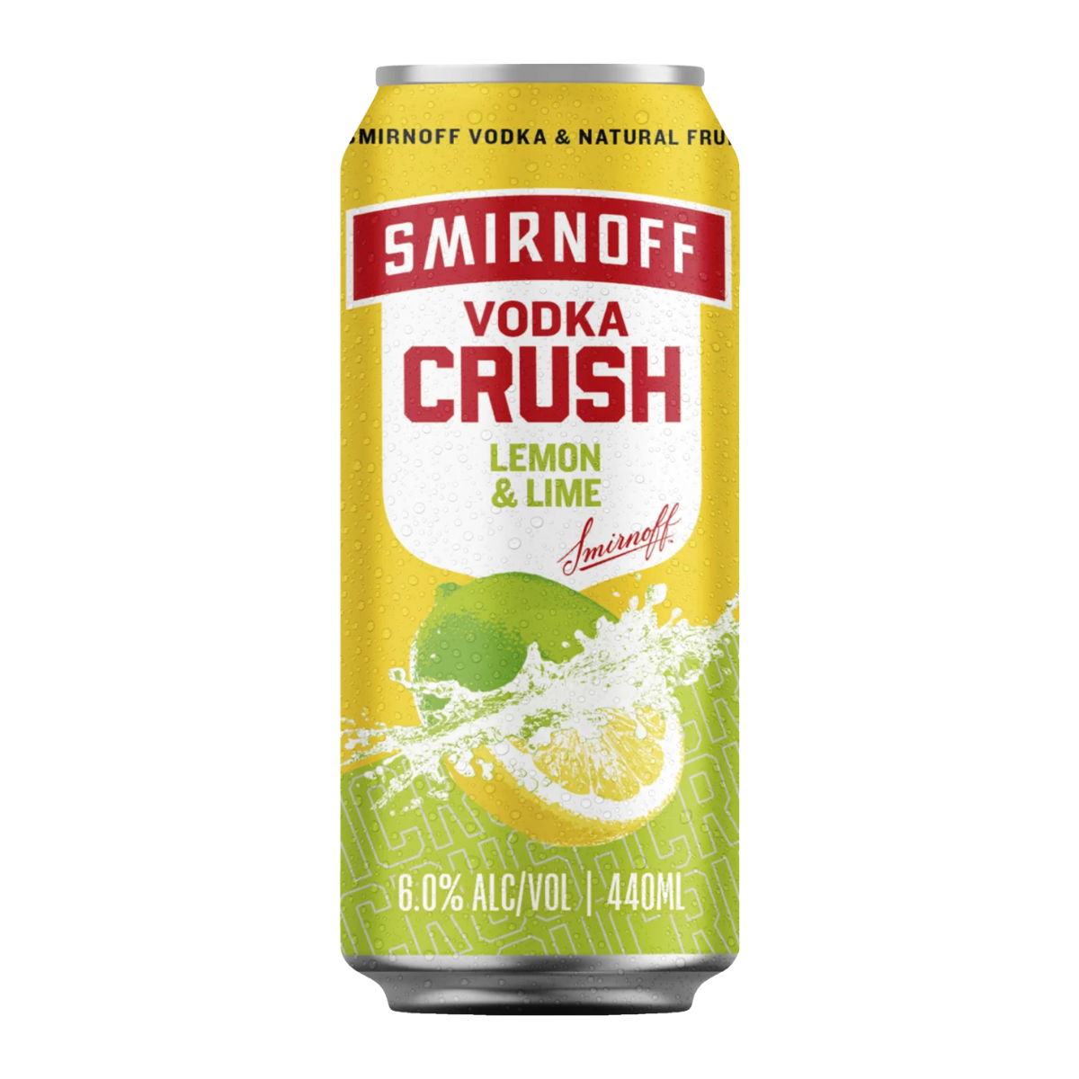 Smirnoff Vodka Crush Lemon Lime 440ml Can
