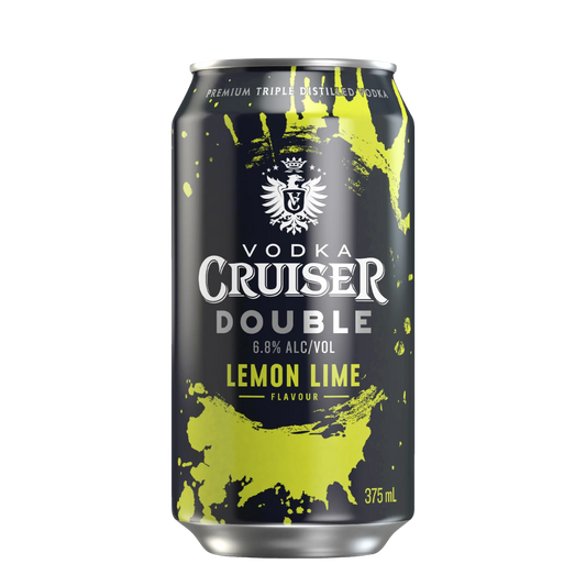 Vodka Cruiser Double Lemon Lime 375ml Can