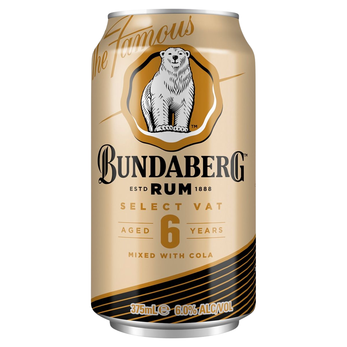 Bundaberg Rum & Cola Select Vat 375ml Can