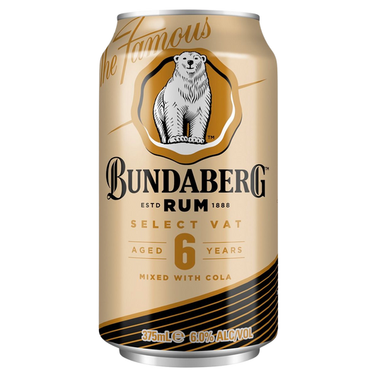 Bundaberg Rum & Cola Select Vat 375ml Can