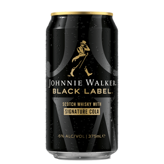 Johnnie Walker Black Label & Cola 6% 375ml Can