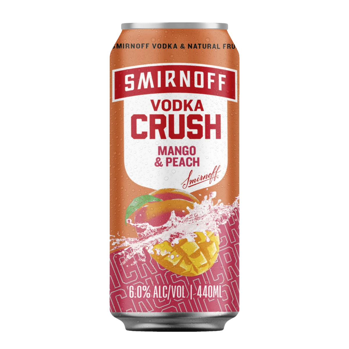Smirnoff Vodka Crush Mango Peach 440ml Can