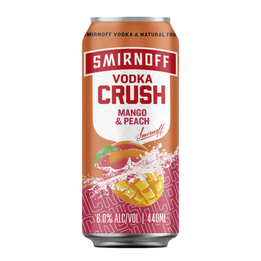 Smirnoff Vodka Crush Mango Peach 440ml Can