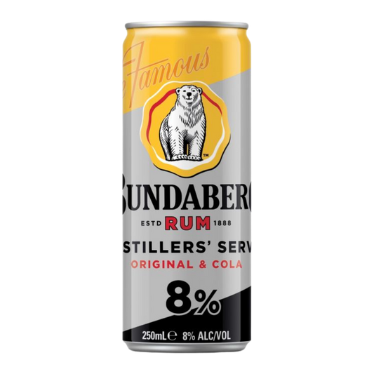 Bundaberg Rum & Cola Distillers' Serve 8% 250ml Can