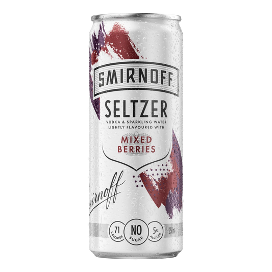 Smirnoff Seltzer Mixed Berries 250ml Can