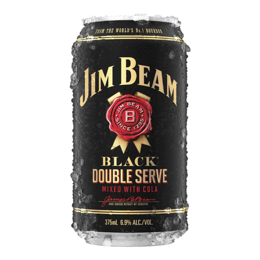 Jim Beam Black Double Serve Bourbon & Cola 6.9% 375ml Can