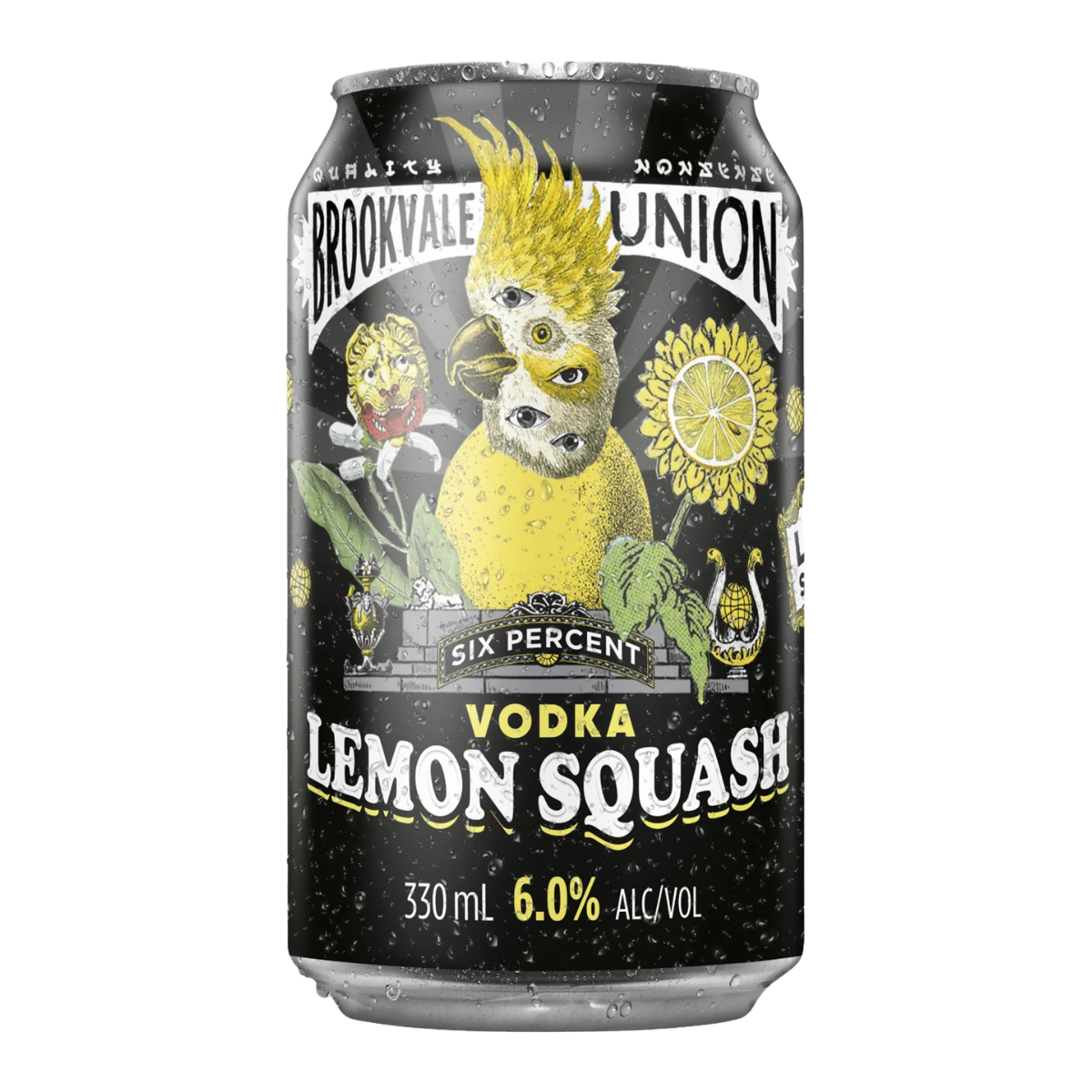 Brookvale Union Vodka Lemon Squash 330ml Can