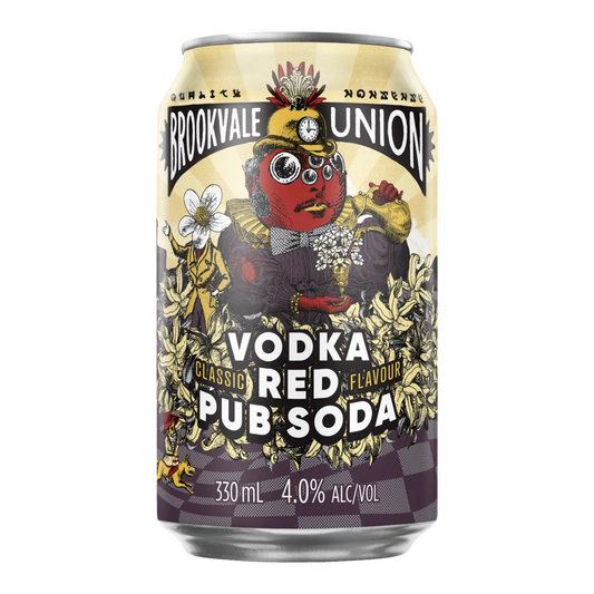 Brookvale Union Vodka Red Pub Soda 330ml Can