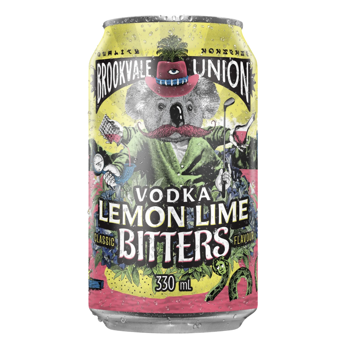 Brookvale Union Vodka Lemon, Lime & Bitters 330ml Can