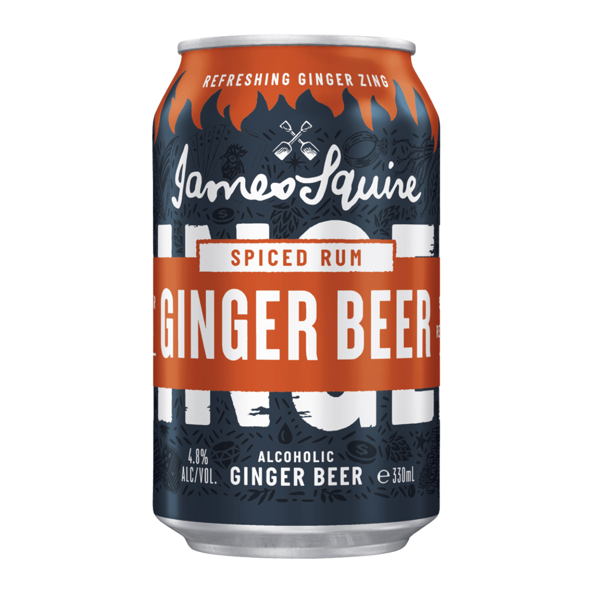 James Squire Spiced Rum Ginger Beer 330ml Can