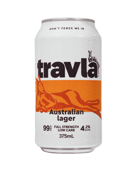 Travla Full Strength Lager 375ml Can
