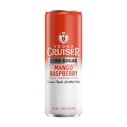 Vodka Cruiser Zero Sugar Mango Raspberry 275ml Can
