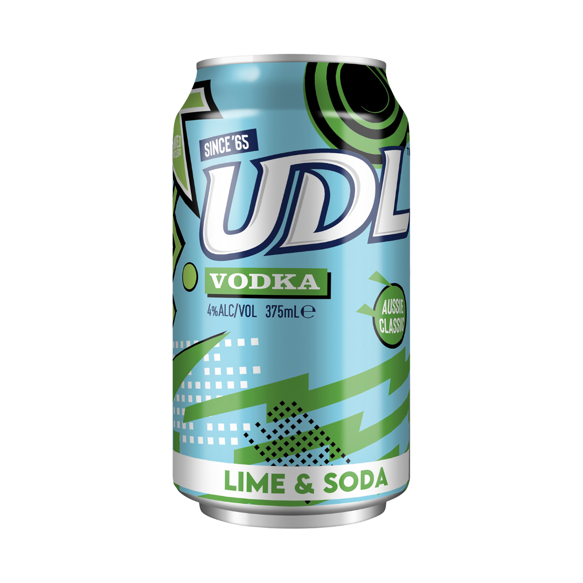 UDL Vodka Lime & Soda 375ml Can
