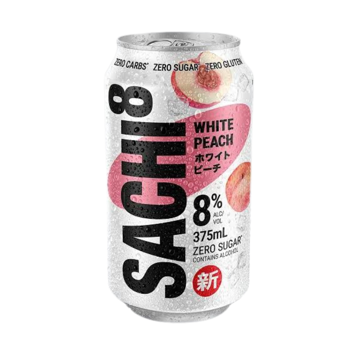 Sachi 8% White Peach Zero Sugar 375ml Can